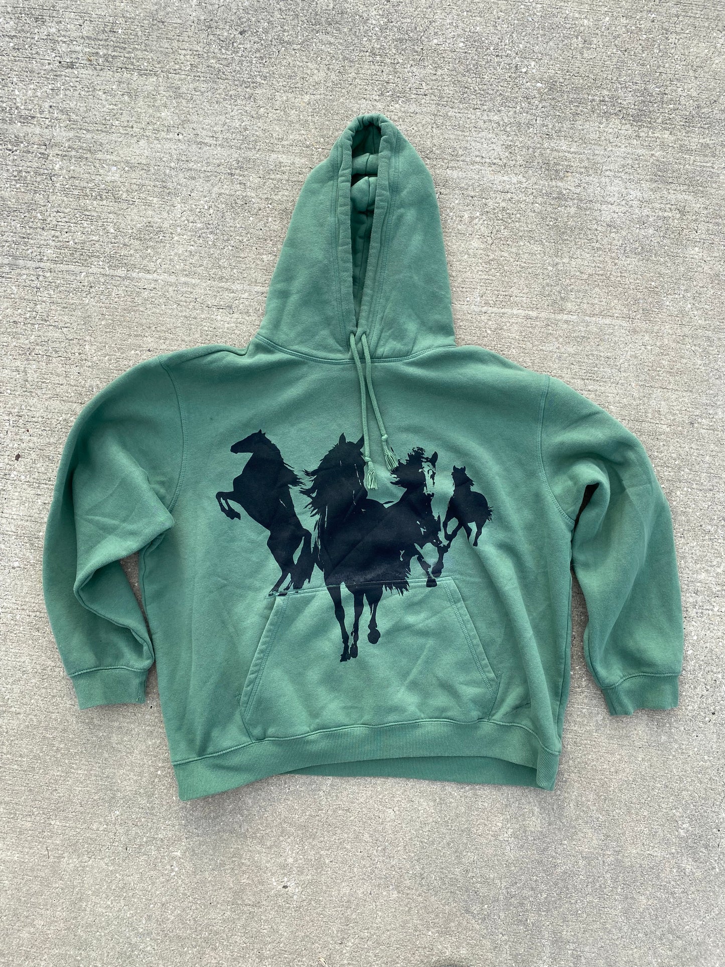 Green “horses” hoodie