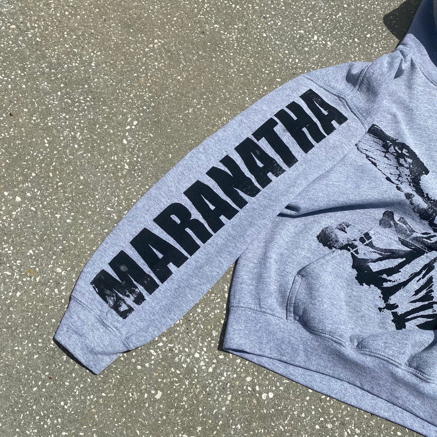 Grey “Maranatha” hoodie