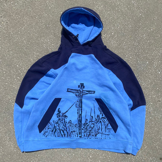 Blue/Navy "Christ Crucified" hoodie